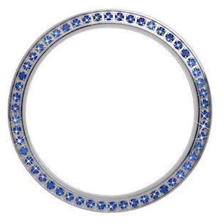 Silberner Spitzenring mit 54 wunderschönen blauen Saphiren von Christina Jewelery & Watches